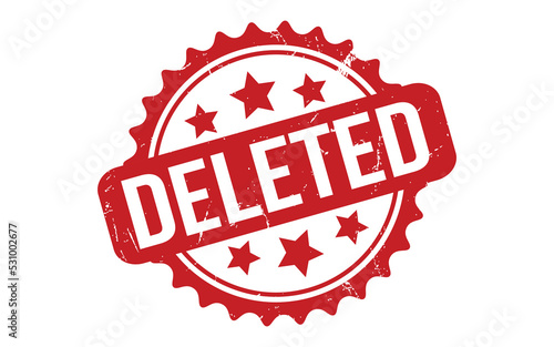 Deleted Rubber Stamp Seal Vector