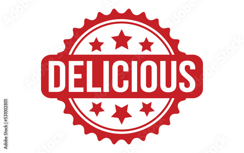 Delicious Rubber Stamp Seal Vector