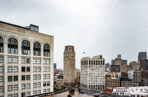 View of the buildings in Downtown Detroit