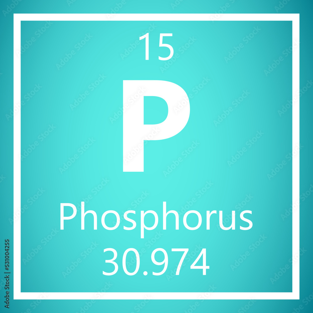 Phosphorus P Periodic Table of Elements, Atomic Mass Vector Illustration  Molecule. Stock Vector | Adobe Stock