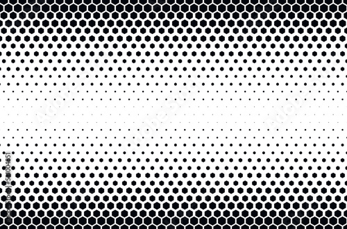 Halftone hexagon pattern. Abstract hexagonal background.