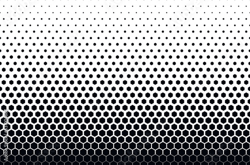 Halftone hexagon pattern. Abstract hexagonal background.