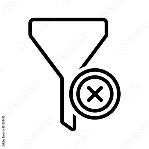 Black icon for Clear filter