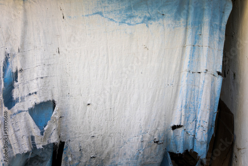 old blue paint cloth 