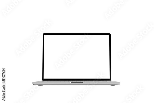 Laptop with transparent mockup pc vector. PNG