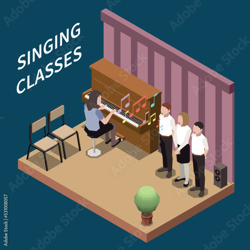 Art School Isometric Illustration
