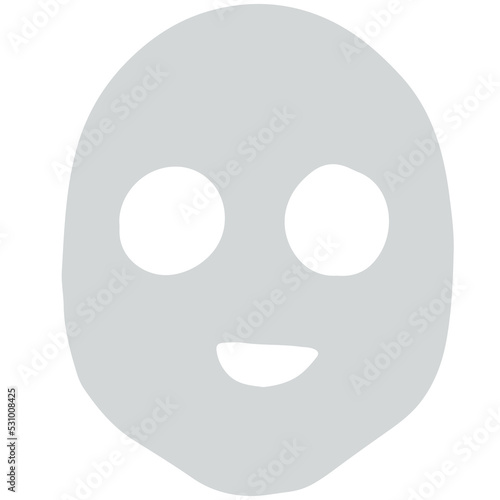 Facial mask icon vector illustration in flat color design