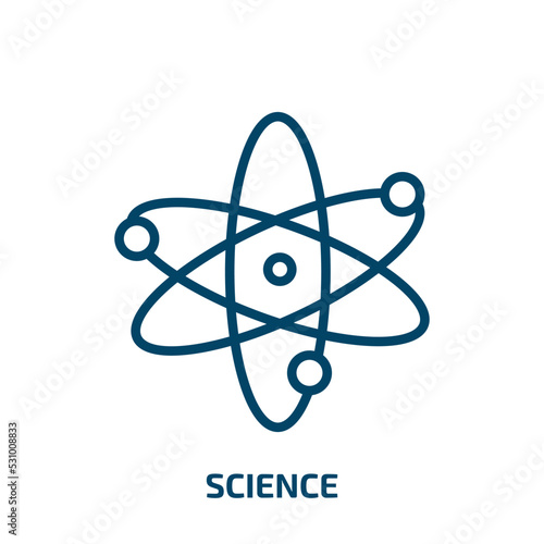 science icon from artificial intellegence and future technology collection. Thin linear science, education, biology outline icon isolated on white background. Line vector science sign, symbol for web