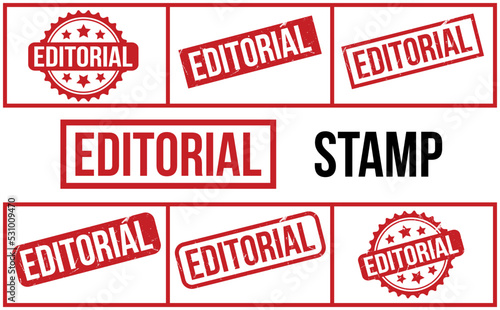 Editorial Rubber Stamp set Vector