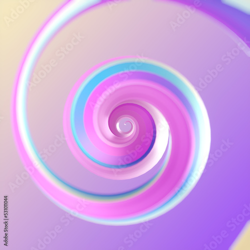 Neon colored helix. Abstract multi colored pattern. Modern background. 3d rendering digital illustration