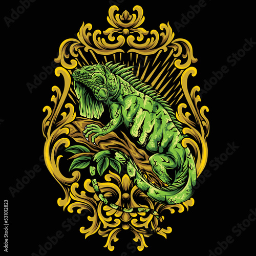 iguana vector design, can be used for posters, t-shirt designs, merch, etc