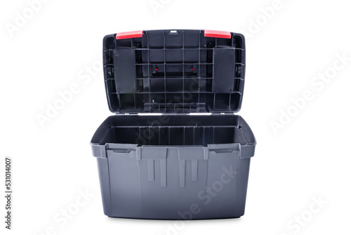 Black toolbox on a white isolated background photo