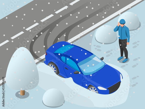 Winter Drift Car Composition