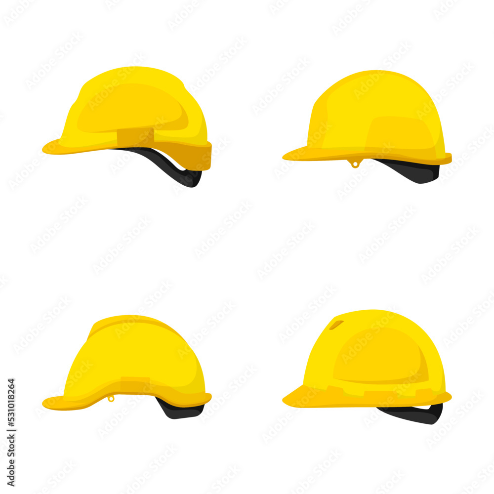 Set of Safety helmet isolated on white background Set of Safety helmet isolated on white background