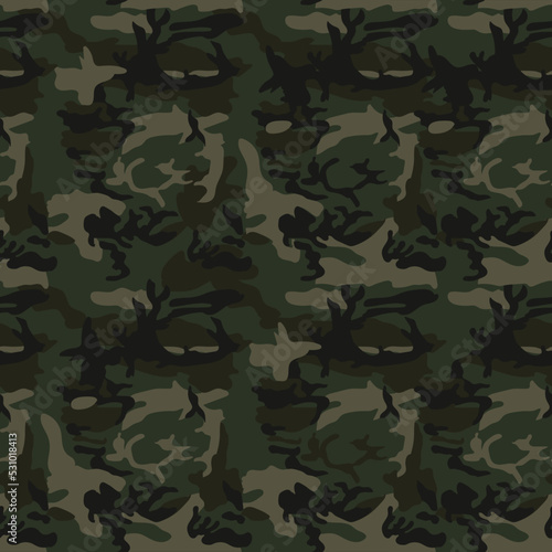 Camo seamless print vector, easy to use on garments fabric with other.