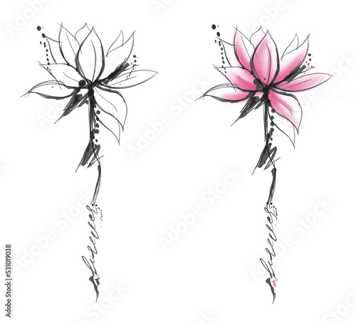 Foto Tatouage fleur de lotus forever