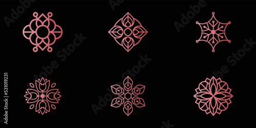 collection of floral logo designs collection. Can be used for beauty salons, decorations, boutiques, spas, yoga, cosmetics and skin care products.