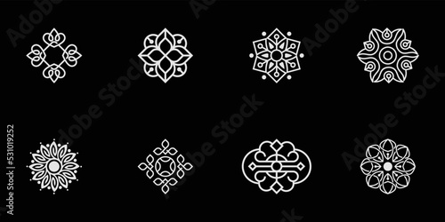 abstract flower logo design for salon,beauty,decoration,ornament,yoga,cosmetic