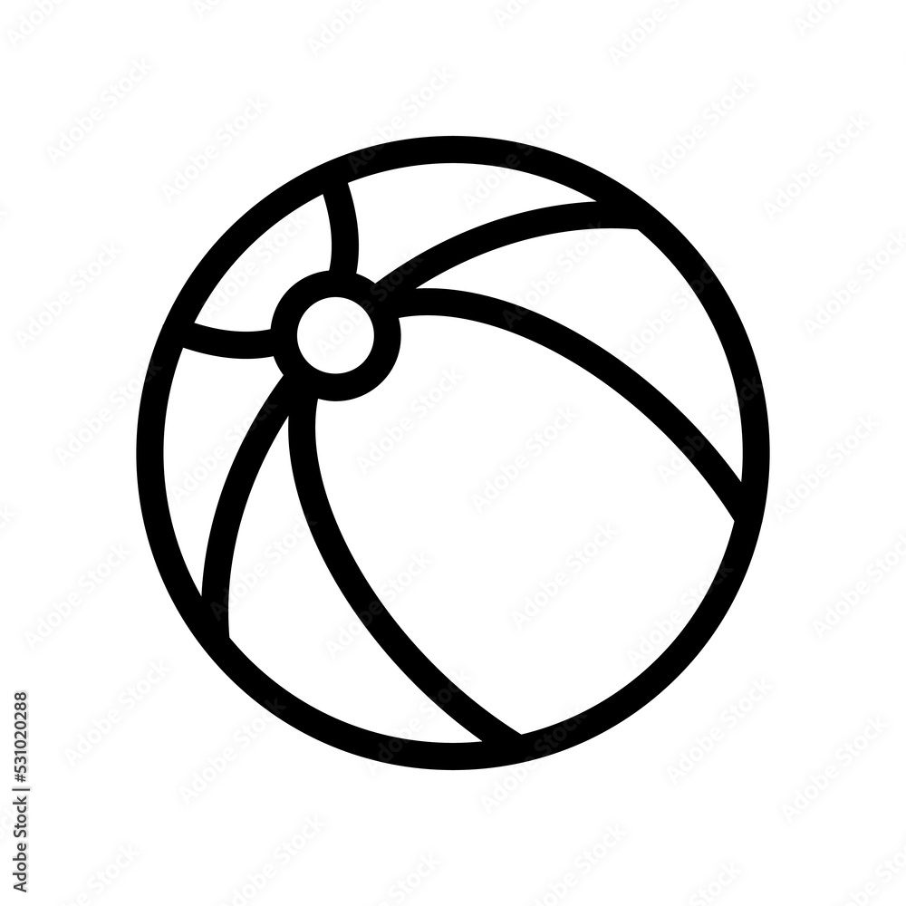 ball circle line icon illustration vector graphic