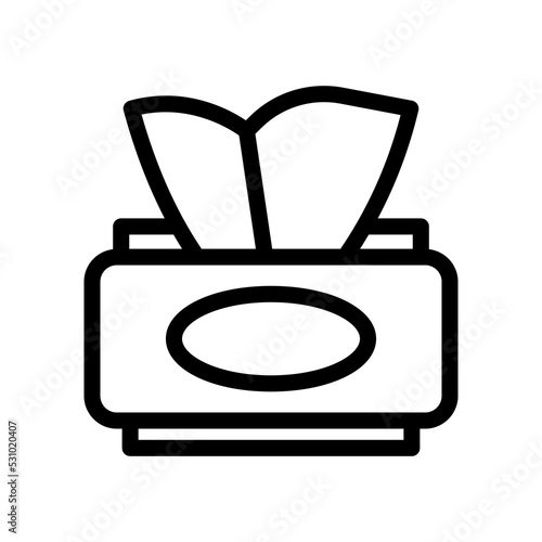 tissue box line icon illustration vector graphic 