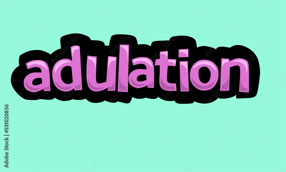 ADULATION writing vector design on a blue background