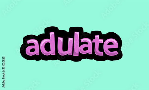ADULATE writing vector design on a blue background