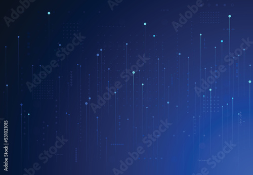 Big data visualization. Abstract technology innovation communication concept digital blue design background. Vector illustration