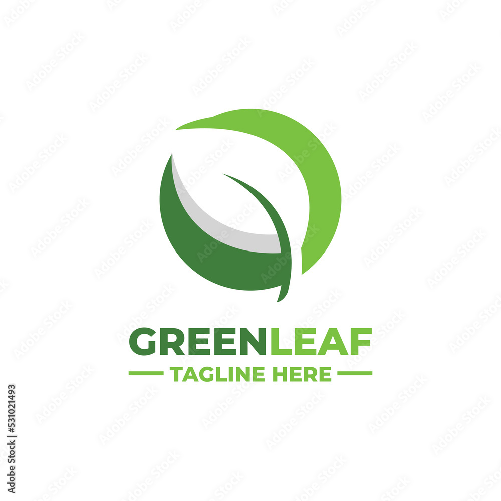 Leaf simple flat logo vector Leaf simple flat logo vector