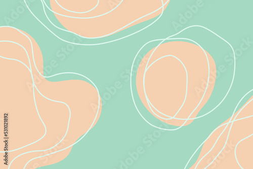 modern mint green and pastel peach colour background with lines