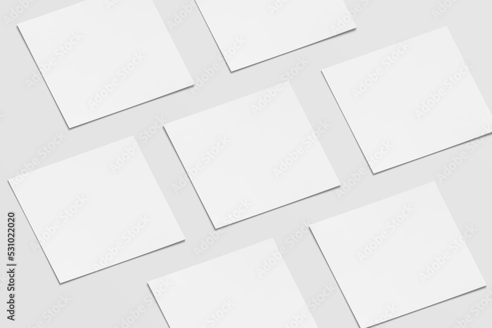 Blank square business card mockups Blank square business card mockups