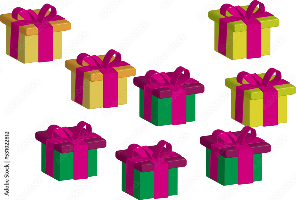 Vector illustration of gift box, Vector illustration of gift box,