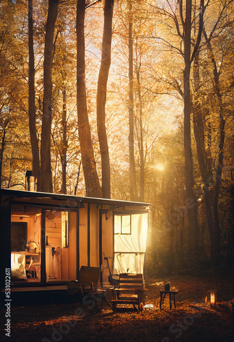 glamping. luxury glamorous camping. glamping in the beautiful countryside © Aquir