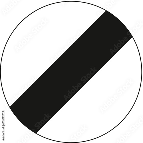National speed limit applies, The Highway Code Traffic Sign, Signs giving orders, Signs with red circles are mostly prohibitive. Plates below signs qualify their message.