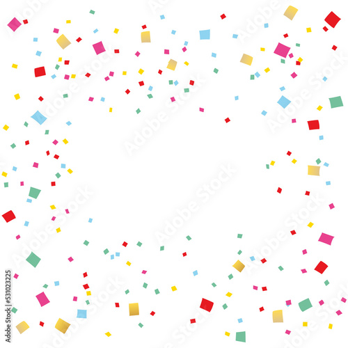 Colorful confetti background frame illustration photo