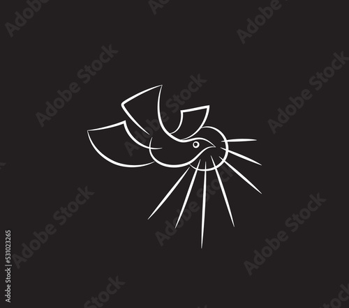 Holy spirit Sketch, art vector design
