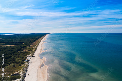 View of a large nature reserve near Neringa. Curonian Spit