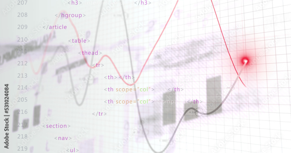 Image of data processing over white background Image of data processing over white background