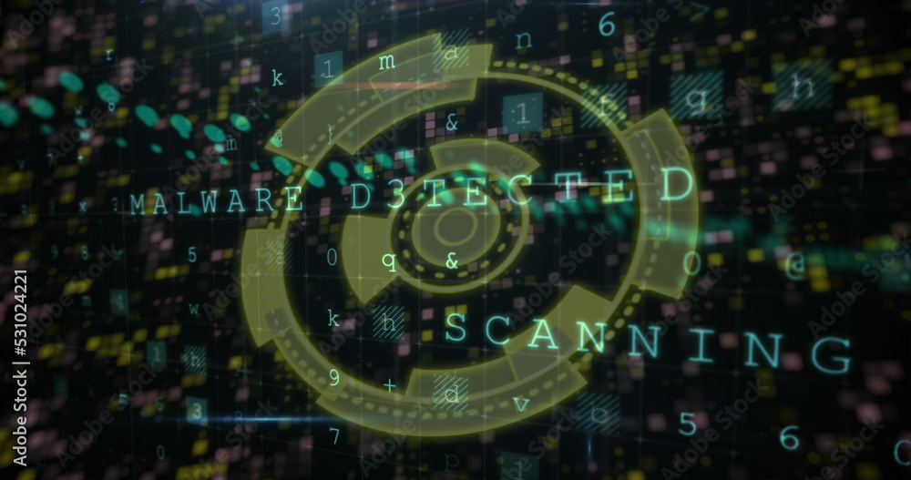 Obraz premium Image of scope scanning and data processing over moving columns