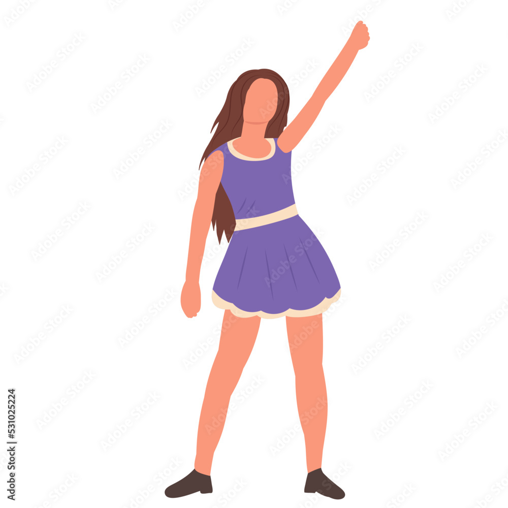 woman rejoices on white background, isolated vector woman rejoices on white background, isolated vector