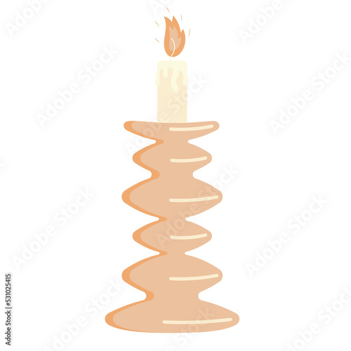 handmade paraffin scented candle in a long candle holder for aromatherapy