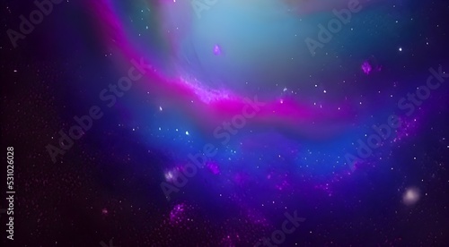 Star field in space a nebula and a gas congestion.