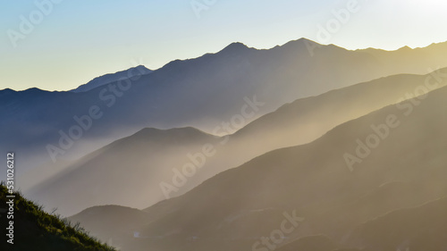 Sunlit Haze in Mountains near Ojai, Los Padres National Forest