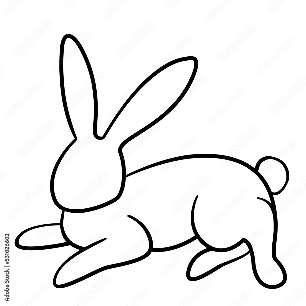 Cute bunny illustration, adorable animal decoration