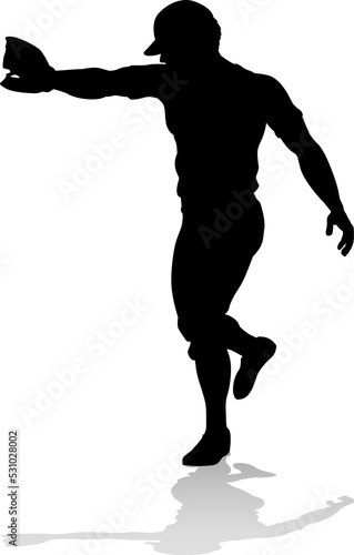 Baseball Player Silhouette photo