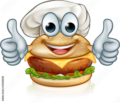 Burger Chef Food Cartoon Ch...