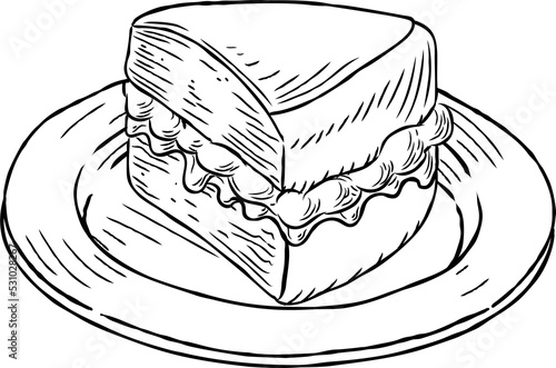 Victoria Sponge Cake Vintag...