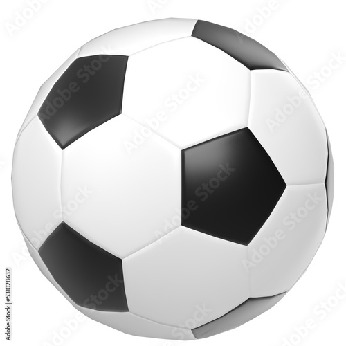 3D rendering illustration of a football soccer ball