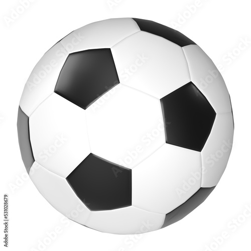 3D rendering illustration of a football soccer ball