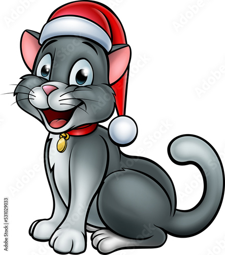 Santa Hat Christmas Cat
