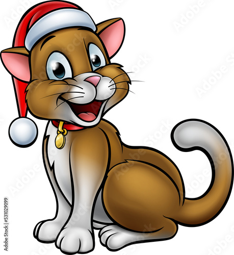 Santa Hat Christmas Cat